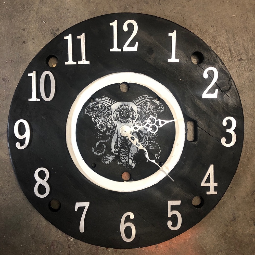 Hand made Elephant clock